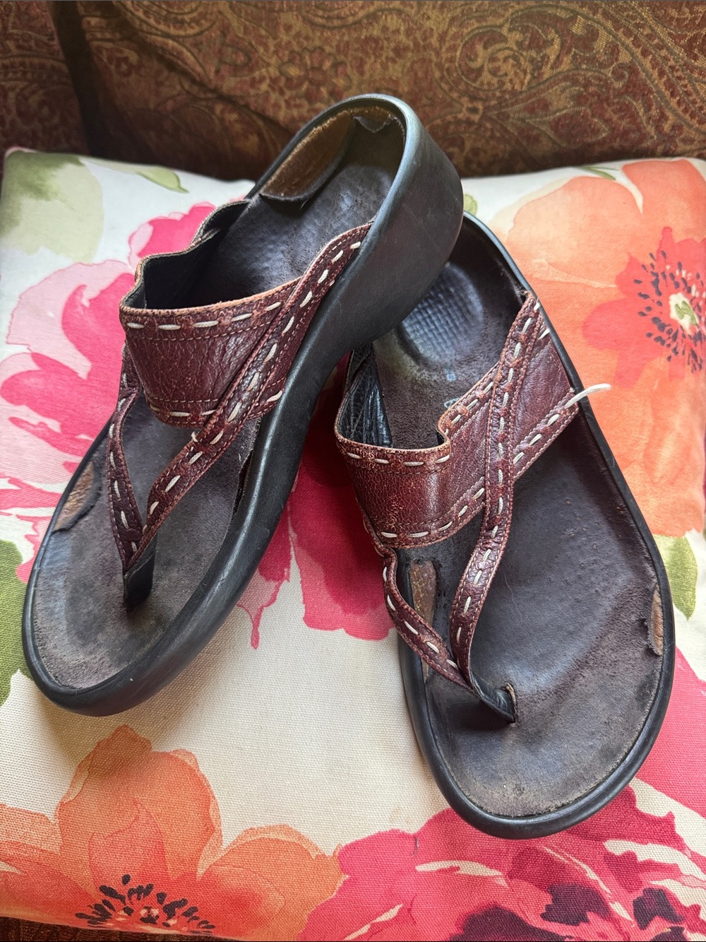 Birkenstock Tatami Leather sandal slides burgundy maroon wine black womens 38